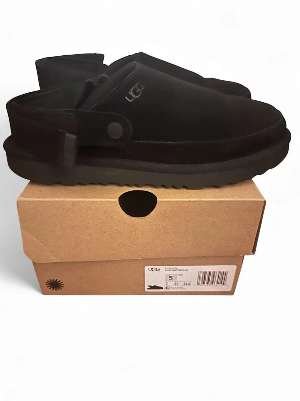 UGG Goldenstar Clog Black Sandals US Big Kids 5